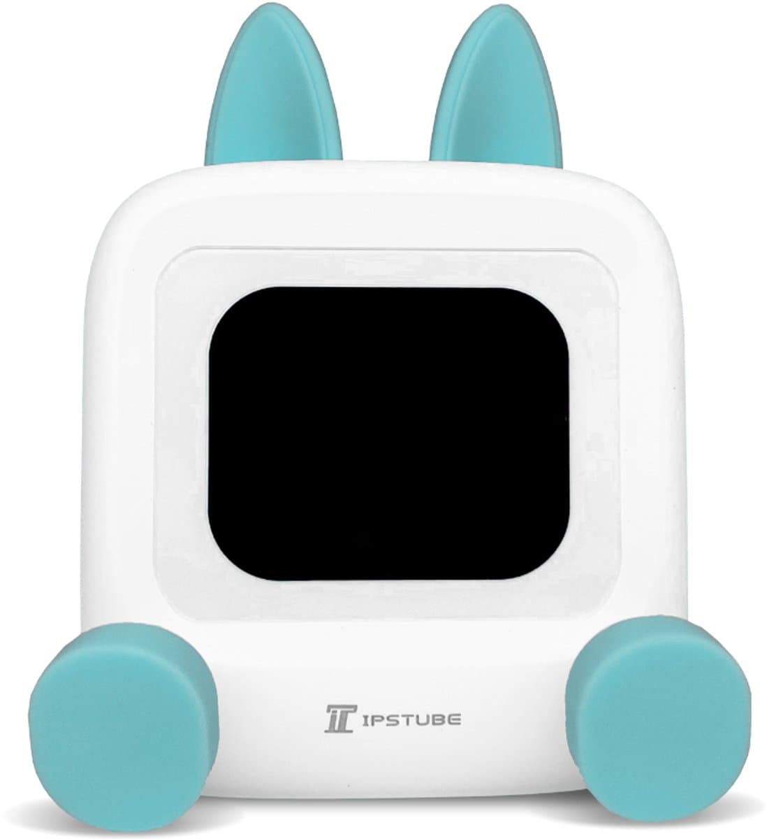 Wedjis Retro Mili-TV – Digitale Klok & Bluetooth Speaker – Smart display – Kunststof – Dimbaar scherm – Cadeaus voor mannen – Wit/Blauw — afbeelding 1