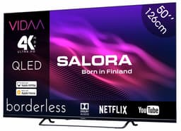 Salora QLED50UV1 tv 127 cm (50") 4K Ultra HD Smart TV Wifi Zwart 280 cd/m² — thumbnail 1
