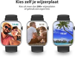 OOQE WATCH PRO 7 - Smartwatch Heren en Dames | Geschikt voor iOS en Android | 10 kleuren | HD | Notificaties | Gezondheidsanalyse | Sportanalyse | GPS Koppeling | Bellen | Muziek/Audio Luisteren | Ergonomisch | Nederlandstalig | Zwart — thumbnail 13
