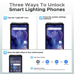 DOOGEE BLADE GT ULTRA Telefoon Draagbare Incassable Android 14, Dunne 10.5mm 36GB + 256GB Smartphone LED Effecten 100MP Camera,Zwart — thumbnail 2