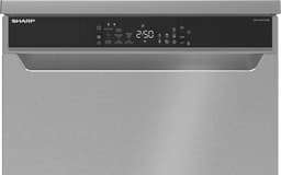 Sharp QWNA25F44BIEU - vrijstaande vaatwasser - energie label B - besteklade + topsproeier - 8 programma's - zilver met RVS deur — thumbnail 4