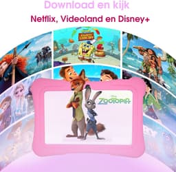 Kindertablet vanaf 3 jaar – Tablet voor Kinderen met Kinderhoes – 7 Inch – 32 GB – 4500 mAh Batterij – 2 GB Werkgeheugen – Android 11 – Roze — thumbnail 5