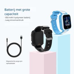 DrPhone KidsTimeX15 – 4G Kinder Smartwatch met GPS Tracker – Videobellen – WhatsApp – IP67 – SOS – 1.44” Touchscreen – Stappenteller – Nederlandse Mobiele App – 1GB+8GB – Blauw — thumbnail 7