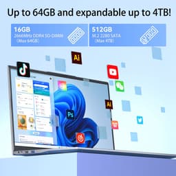 Acemagic LX15PRO Laptop | 15.6" FHD IPS Display | AMD Ryzen 3 4300U | AMD Radeon Graphics | 16GB DDR4 | 512 SSD | Wi-Fi 5 | Windows 11Pro — thumbnail 4