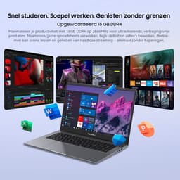 Blackview AceBook 10 Laptop - 18,5 inch Full HD - 16 GB DDR4 - 512 GB SSD Intel N150 - WiFi 6 Windows 11 Pro Notebook - Intel® Graphics - Grijs — thumbnail 10