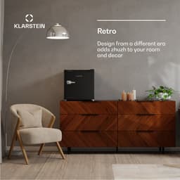 Klarstein Irene retro Mini Vriezer, 31 L, Temperatuurbereik -24 °C tot 10 °C, Energieklasse C, Stil 38 dB, Compact design, Mini Koel-/Vrieskast - Diepvrieskast - 4-Sterren - Verstelbaar - Freezer - Vrieskast Klein — thumbnail 5
