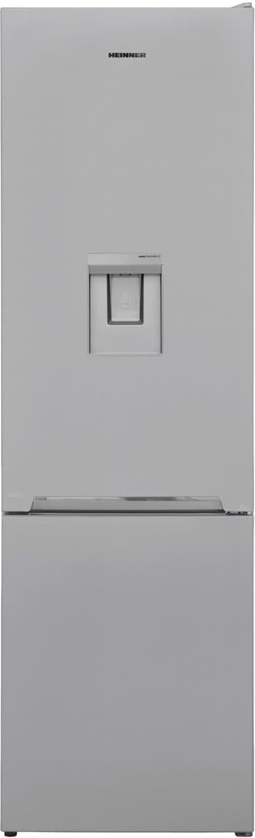 Heinner HC-V288SWDE++ Koel-vriescombinatie met Waterdispenser 288 L – Low Frost – Super Freezing – Mechanische Bediening – Omkeerbare Deur – Zilver – 5 Jaar Garantie — afbeelding 1
