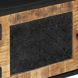 TV-kast 110x30x40 cm, massief ruw mango hout en ijzer — thumbnail 4