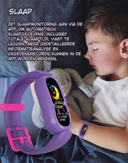 DrPhone KidsTime X13 – Smartwatch Voor Kinderen – IP68 Waterdichte Smartwatch – Hartslagmonitor – Slaapmonitoring – Mobiele App (Alleen voor Android Systeem) - 0.96 Inch TFT Kleurenscherm – Stappenteller – Calorie teller - Zwart — thumbnail 6