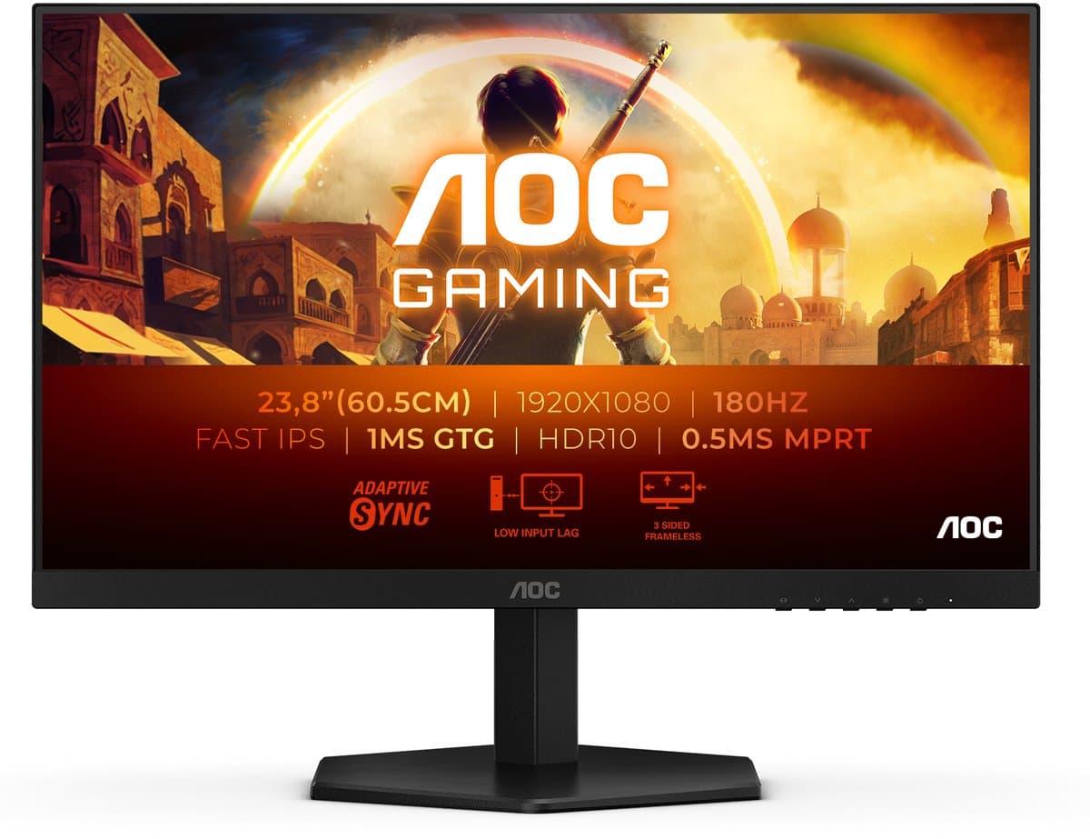 AOC 24G42E - Full HD Fast IPS Gaming Monitor - 180hz - 0.5ms - Randloos Design - 24 inch — afbeelding 1