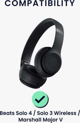 kwmobile hoes geschikt voor Beats Solo 4 / Solo 3 Wireless / Marshall Major V - 23,5 x 18 cm - Beschermhoes voor headset in zwart - Van neopreen — thumbnail 6