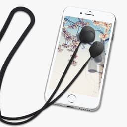 kwmobile Strap Compatible with Sony WF-C700N - Silicone Cord Holder for Wireless Earphones - Black — thumbnail 5