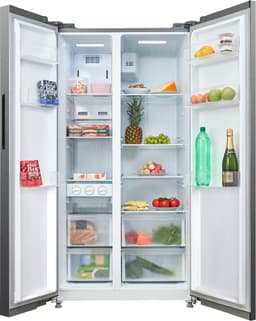 Inventum SKV0178R No Frost energiezuinige Amerikaanse koelkast - 555 liter - Digitaal led-display - IJsblokjesmaker - Stil: 37 dB Superkoelen - Supervriezen - 2 deuren - Energielabel D - RVS — thumbnail 3