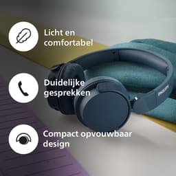 Philips 4000 series TAH4209BL/00 hoofdtelefoon/headset Draadloos Hoofdband Oproepen/muziek Bluetooth Blauw — thumbnail 9