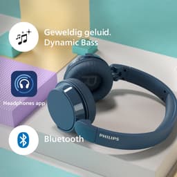 Philips 4000 series TAH4209BL/00 hoofdtelefoon/headset Draadloos Hoofdband Oproepen/muziek Bluetooth Blauw — thumbnail 7