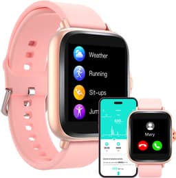 Denver Smartwatch Dames & Heren - Android & iOS - Volledige Belfunctie - Sporthorloge - Hartslagmeter - Stappenteller - Slaapmonitor - Social Media Activiteit - SWC156 - Roze — thumbnail 1