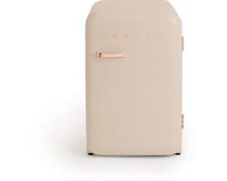 CREATE - Koelkast in retrostijl - Zand - Handvat Roségoud - FRIDGE RETRO 107L