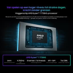 Blackview GamiBook 8 Gaming Laptop - 16 inch Full HD - 32 GB RAM - 1 TB SSD - AMD Ryzen™ 7 7735HS - Tot 4,75 GHz - WiFi 6 - Windows 11 Pro Notebook - UHD Graphics - Grijs — thumbnail 6