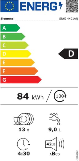 SIEMENS INBOUW VAATWASSER – SN63HX01AN — thumbnail 2