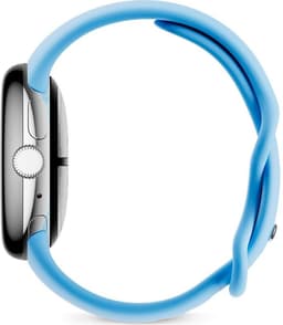 Google Pixel Watch 2 – Zilverkleurige kast – Blauw sportbandje – GPS – 5ATM – Fitbit functies – 24u batterij – AMOLED scherm — thumbnail 2