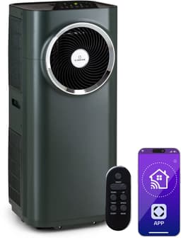 Klarstein mobiele airconditioner, 5-in-1 airconditioner, ventilator, luchtontvochtiger, luchtreiniger & nachtmodus, app-bediening, vlakke airconditioner met luchtafvoerslang, airconditioner, 11.500 BTU, antraciet,3 kW voor 51 m² 50 dB — thumbnail 10