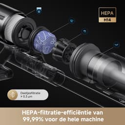 Dreame Z10 - Snoerloze Steelstofzuiger - 210 AW Zuigkracht - HEPA-filtratie - Lichtgewicht en Krachtig - Tot 90 min gebruiksduur — thumbnail 10