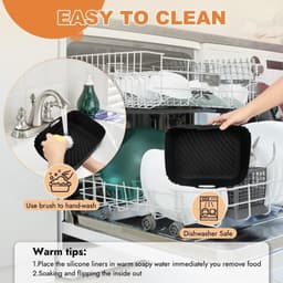 Allecto Premium - Silicone vorm accessoires voor heteluchtfriteuse - geschikt voor Tefal en Philips Dual Basket Airfryer - XL formaat accessoires voor heteluchtfriteuse - Tefal EY9018. — thumbnail 6