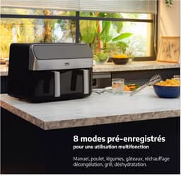 Beko FRL6488 dubbele Airfryer - Zwart - 9,5 l inhoud - 2400 W - Warmhoudfunctie - Timer — thumbnail 9