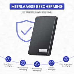 Elcostar Externe harde schijf 1TB - HDD - Harde schijf extern - Externe harde schijven - Geschikt voor Windows, Mac & Smartphone - Inclusief USB kabel — thumbnail 5
