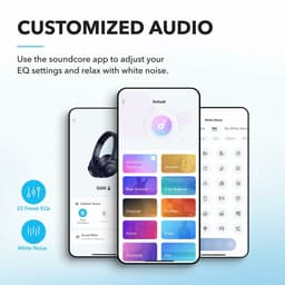 Soundcore Q20i by Anker, Draadloze Bluetooth over-ear hoofdtelefoon met hybride actieve ruisonderdrukking, 40 uur speeltijd in ANC-modus, Hi-Res audio, diepe bas, personalisatie via app — thumbnail 8