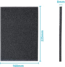 Filter voor AEG Electrolux LTHWP 1123156000 droger, warmtepompdroger, oude uitvoering, 225 x 160 mm, sponsfilter, filtermat, condensdroger, 100% Made in Germany, spons, stof — thumbnail 2