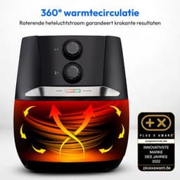MEDION E20 L Airfryer (heteluchtfriteuse, 3,2 liter frituurmand, ca. 1400 watt, eenvoudige bediening, olievrij frituren, 30 min timer, oververhittingsbescherming, MD10711) zwart — thumbnail 9