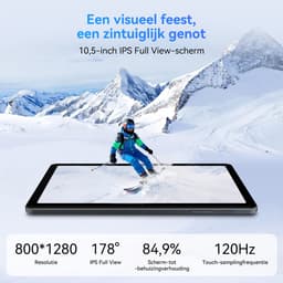 TABWEE Tablet T80 - 18GB RAM - 128GB ROM - 6000mAh - 5G WiFi - Met Toetsenbord(QWERTY) - Muis - Pen - Hoes - Android 16 - Bluetooth 5.0 - Grijs — thumbnail 4