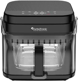 Turbotronic AFG5 Airfryer XXL met glazen bak- BPA & PFAS Vrij - 5.5L - Heteluchtfriteuse - Dual Heating - 40ºC tot 200ºC - 8 Kookprogramma's - Zwart — thumbnail 10