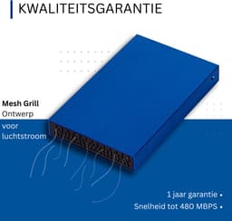 Harde Schijf Extern - Draagbare - 1TB Opslag - Zwart — thumbnail 3