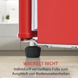 retrokoelkast, koel-vriescombinatie, 105,5 cm hoog, 41 cm breed, tweedeurig, met 92 liter totaal volume, 28 liter vriesvolume. Deurrek en glasrek. 116 kWh/jaar, -27掳C ~13掳C, LED-verlichting — thumbnail 12