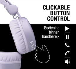 Fresh ‘n Rebel Code Core – Draadloze on-ear koptelefoon – Bluetooth - 30 uur Speeltijd - Dreamy Lilac — thumbnail 2