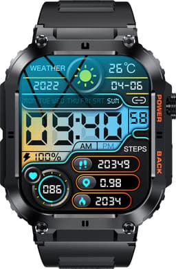 Denver Smartwatch Dames & Heren - Android & iOS - Volledige Belfunctie - 100 Sportmodi - Sporthorloge - Hartslagmeter - Bloeddrukmeter - Stappenteller - Saturatiemeter - Slaapmonitor - Social Media Activiteit - SWC191- Zwart — thumbnail 8
