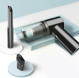 Handstofzuiger Snoerloos – Auto stofzuiger – 2 opzetstukken en HEPA filter – USB Oplaadbaar - Zwart — thumbnail 2