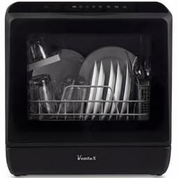 Ventux® Mini Vaatwasser Incl. App – Afwasmachine – 5 Programma’s – 900 Watt – 42,5 x 42,8 x 45,8 cm - Zwart — thumbnail 1