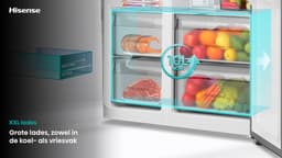 Hisense RS5P528STIE - Amerikaanse koelkast - RVS - No-Frost - 178 cm hoog - 528 liter - Energielabel E - Invriesvermogen 10 kg/24u - Geluidsniveau 40 dB(A) - IJs- en waterdispenser - LED Display - FastFreeze - Deuralarm - Interverter Compressor — thumbnail 22