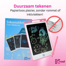 Tekenbord kinderen Kiraal - Tekentablet - LCD Tekentablet kinderen - Grafische tablet kinderen - Kindertablet Roze — thumbnail 2