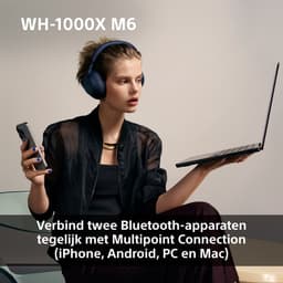 Sony WH-1000XM6 - Draadloze koptelefoon met Noise Cancelling - Beige — thumbnail 14