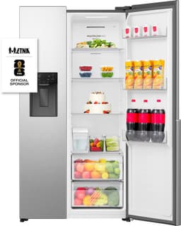 ETNA AKV5178IRVS - Amerikaanse koelkast - No-Frost - 178 cm hoog - 528 liter - Energielabel E - Invriesvermogen 10 kg/24u - Geluidsniveau 40 dB - LED Display - IJs- en waterdispenser - SuperCool - FastFreeze - Deuralarm - Multi Airflow – EnergySaving — thumbnail 1