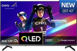 CHiQ U43QST - Smart TV 43 Inch - QLED Pro Google TV - UHD 4K - Randloos Metal Design - Dolby Audio - Nieuw — thumbnail 1