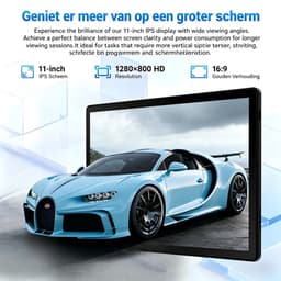 K6PRO Tablet - 11 inch Tablets - 32GB RAM(3G+29GB) - 256GB opslag - 7800mAh - WiFi6 - Bluetooth 5.3 - Zwart — thumbnail 7