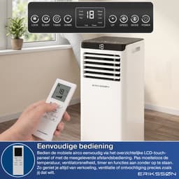 Erikssøn Mobiele Airco - 10.000 BTU - Incl. Raamafdichtingskit - Tot 30m² - 4-in-1 - Airconditioning - Ventilator - Ontvochtiger - Wit — thumbnail 5
