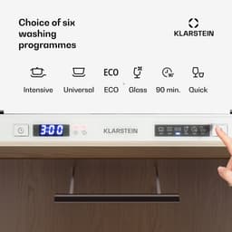Klarstein Vaatwasser Mini voor 6 Couvert, Stille Inbouw Vaatwasser klein met 6 Programma’s, Tafelmodel Vaatwasser voor Thuis, Kantoor en Camping, Mini Vaatwasser met Wateraansluiting - Vaatwasmachine Afwasmachine - 6 Maatgedekken 52 cm - voor Singles — thumbnail 4