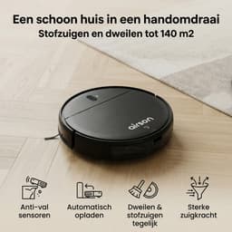 Robotstofzuiger met Dweilfunctie en Laadstation - Airson Pro Clean - Dweilrobot met App & Afstandsbediening - Geschikt voor Huisdieren en Tapijt — thumbnail 7