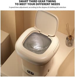 Cosensi - Vouwbare Wasmachine - Mini Wasmachine - Hoogwaardige Diepreiniging - Khaki - 9 Liter - Geschikt voor Appartementen - Portable Wasmachine — thumbnail 3